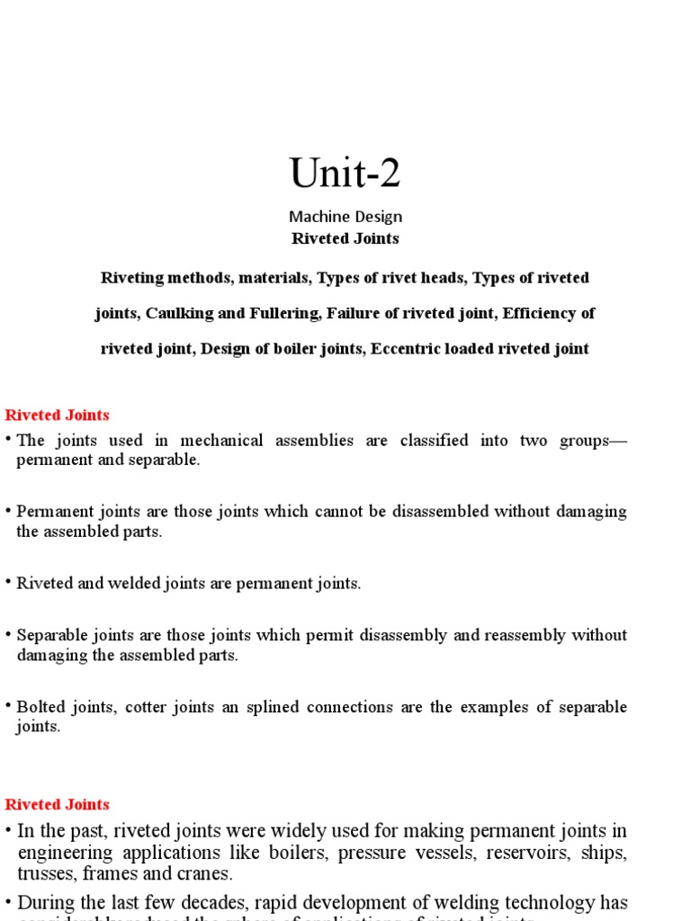 Analysis of Riveted Joint Design and Failure Modes in Mechanical