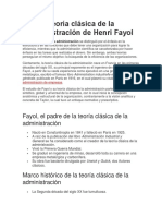 Teoría Clásica de La Administración de Henri Fayol