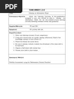 TASK SHEET - Develop An Information Sheet