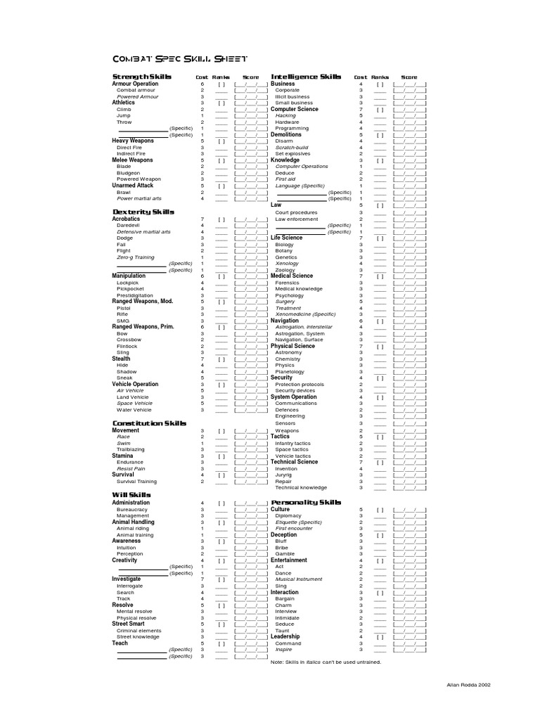 Comprehensive Skills Reference Guide | PDF | Military Tactics | Infantry