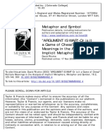 Metaphor and Symbol: To Cite This Article: David Ritchie (2003) "ARGUMENT IS WAR"-Or Is It A Game of Chess?