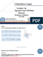 Special Cases of Plane Stresses