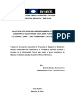 La Justicia Restaurativa Como Herramienta para Fomentar La Cultura de La Paz