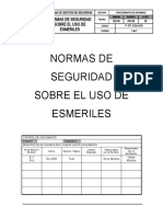 Normas de seguridad para el uso de esmeriles