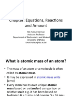 Chapter: Equations, Reactions and Amount