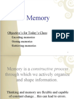 Memory: Objective's For Today's Class