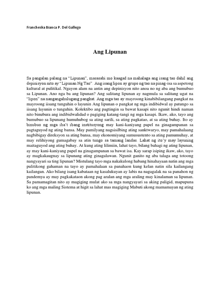 Lipunan | PDF