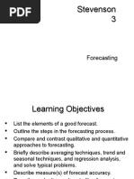 Stevenson Chapter 3 - Forecasting