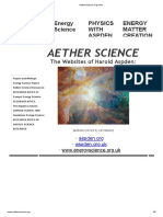 Aether Science: Energy Matter Creation Physics With Aspden Energy Science Home