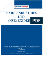 Exide Industries LTD - Company Analysis-2