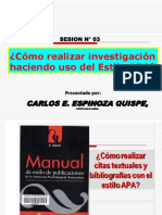 COMO REALIZAR INVESTIGACIONES EN EL ESTILO APA