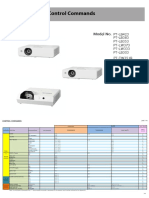 Control Commands: Model No. PT-LB423 PT-LB383 PT-LB353 PT-LW373 PT-LW333 PT-LB303 PT-TW351R PT-TW350 PT-TW410 PT-TW320