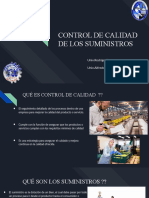 Control de Calidad de Los Suministros