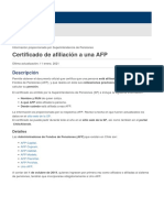 Certificado de Afiliación A Una AFP