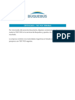 Certificado Test PCR Terminal