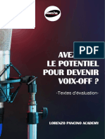 Avez-Vous Le Potentiel Pour Devenir Voix-Off ?: - Textes D'évaluation