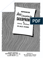 SAXOFONE - ESTUDOS JAZZ - Sax Niehaus - Jazz Conception - Volume 3 - Avançado