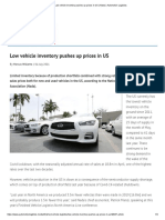 Low Vehicle Inventory Pushes Up Prices in US - News - Automotive Logistics