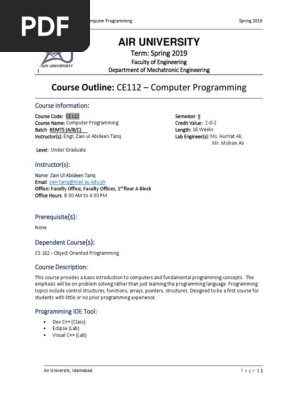 Course Outline