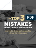 Course Creators - 3 Mistakes - NO CTA