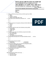 Soal Ujian Penjas Kelas VIII