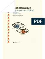 Que Es La Critica -Foucault 2019