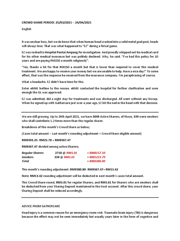 Gather Care Scenario PDF Financial Services Insurance