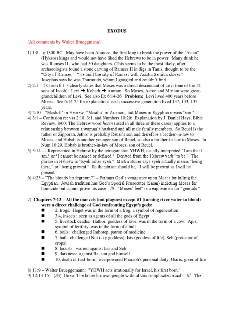 Exodus Pdf Moses The Exodus