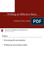 Writing An Effective Story: Professor Tony Gerth