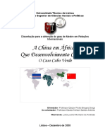 China Em Àfrica que desenvolvimento comum Caso Cabo Verde