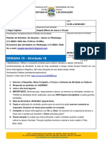 Semana 18 - Língua Inglesa - Atividade 18 - 5ºA 5ºB 5ºC e 5ºD