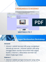 6 & 7- Jaringan Komunikasi & Internet