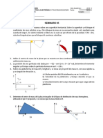 Física I: Problemas de centro de masa, momento angular, colisiones y sistemas de partículas