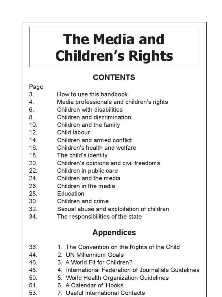 The Media and Children Rights 2005 | PDF