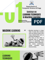 Learning Techniques IN MACHINE LEARNING