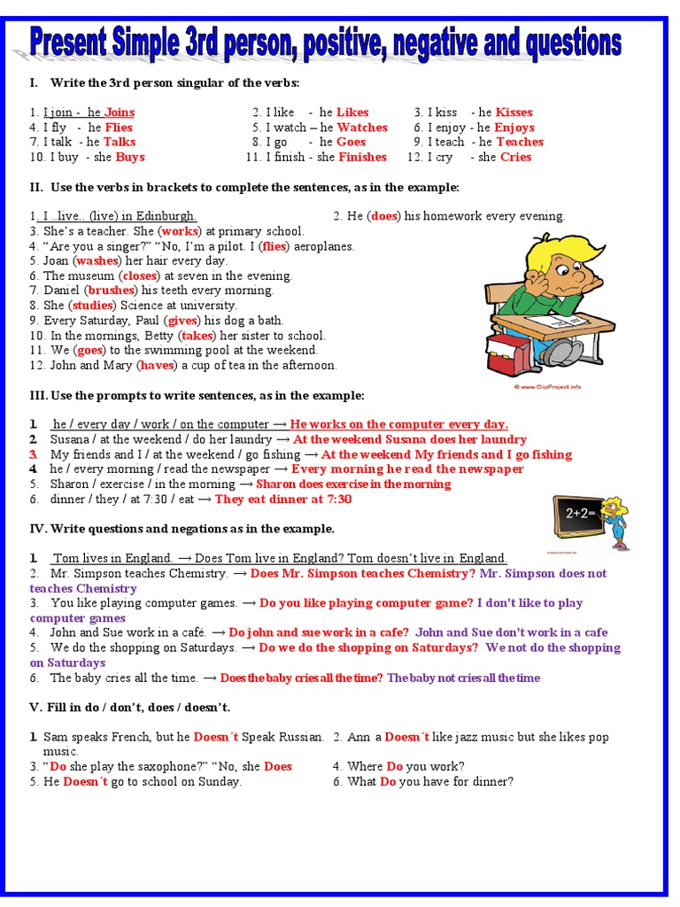 Present Simple Workshop | PDF | Linguistic Morphology | Linguistics