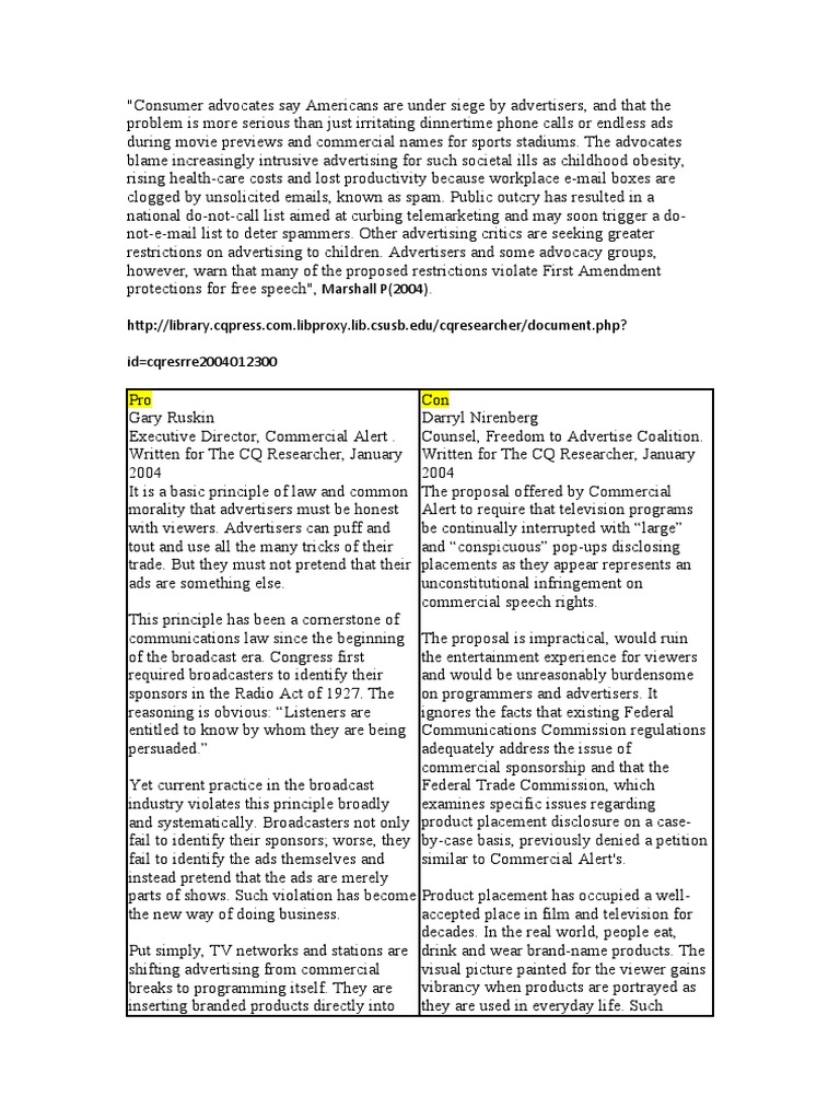 Consumer Advocates Say Americans Are Under Siege by Advertisers | PDF ...