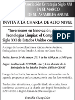 Inversiones en Innovación, Ciencia y Tecnologías Limpias: El Compromiso Del Siglo XXI de Estados Unidos Con Costa Rica