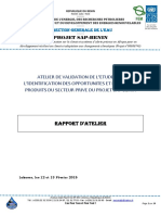 Rapport Atelier de Validation - Produits Climatiques