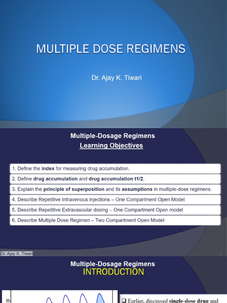 Understanding Multiple Dose Regimens | PDF