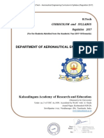 Department of Aeronautical Engineering: Curriculum and Syllabus Regulation 2017