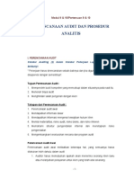 Perencanaan Audit Dan Prosedur Analitis: Modul 9 & 10/pertemuan 9 & 10