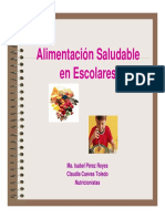 Alimentacion Saludable en Escolares