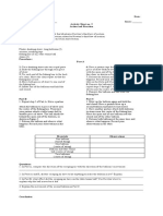 Activity Sheet (3rd Law of Motion)