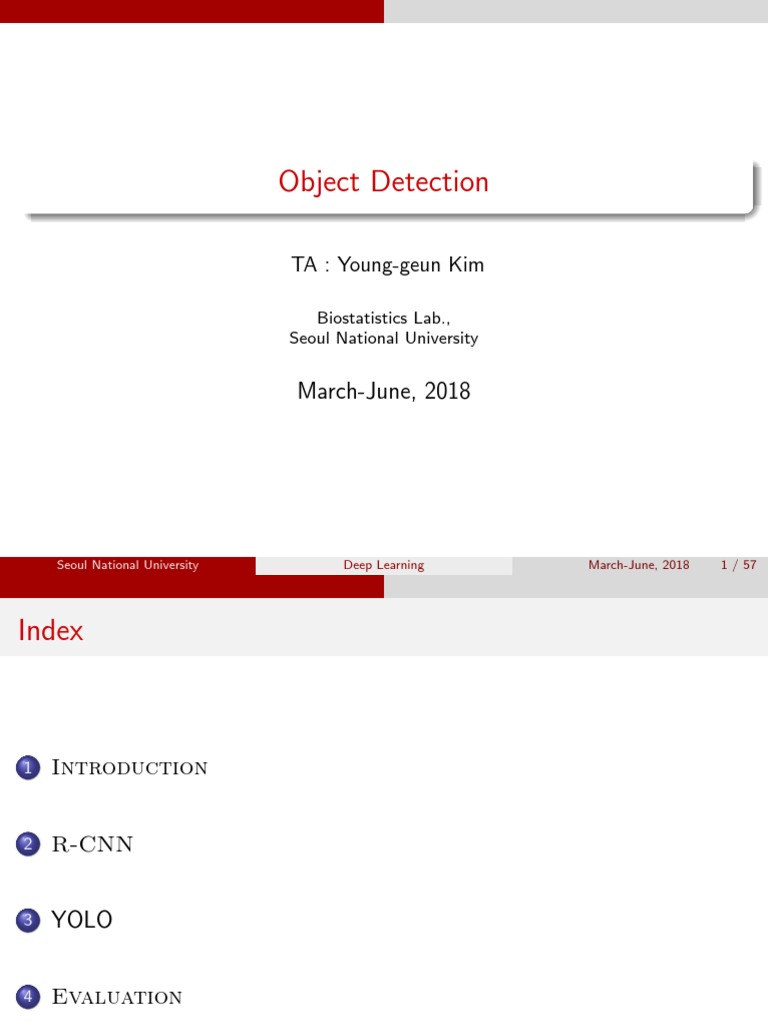 Object Detection | PDF | Deep Learning | Support Vector Machine