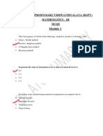 MCQ Module 1 RGPV Mathematics III