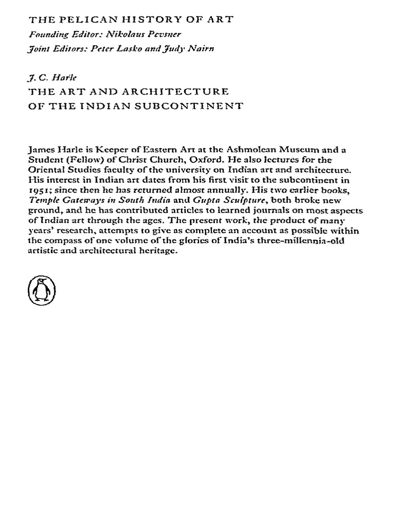 The Art and Architecture of The Indian Subcontinent | PDF
