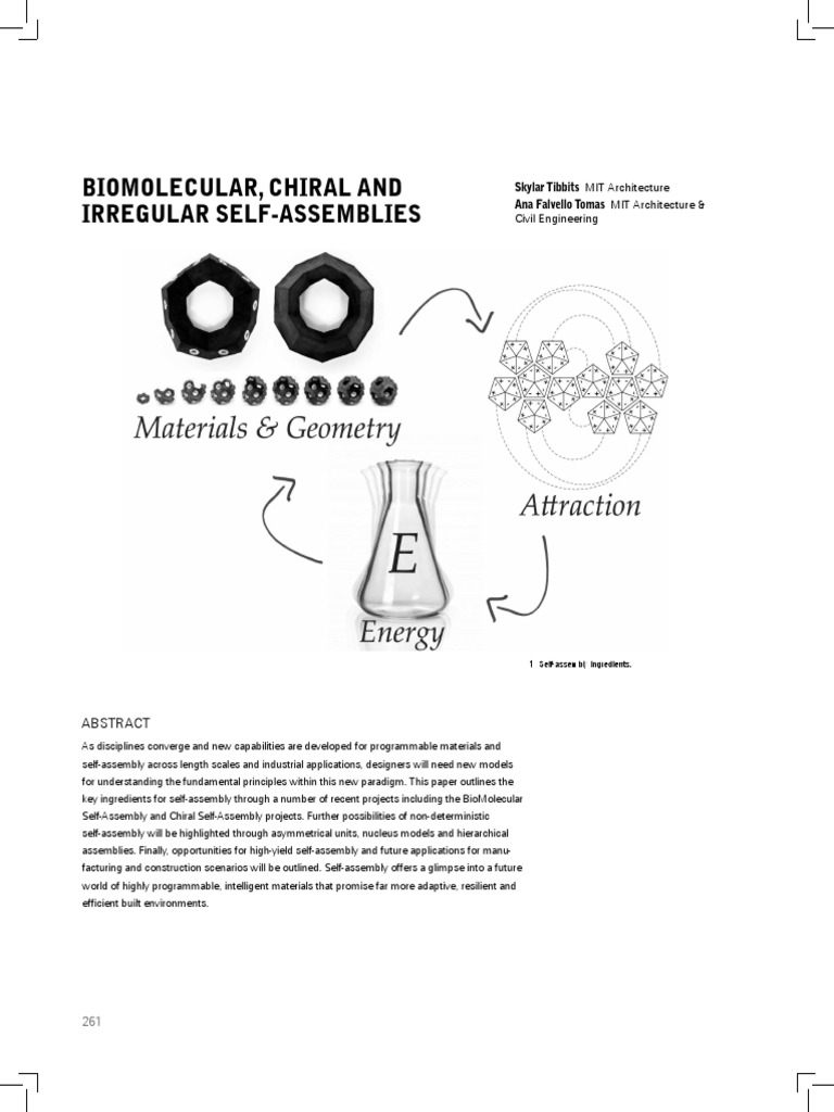 Biomolecular, Chiral and Irregular SelfAssemblies PDF Self