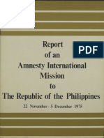 Of An Amnesty International Mission To The Republic of The Philippines