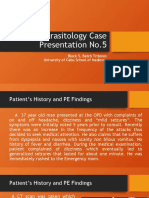 Parasitology Case Presentation